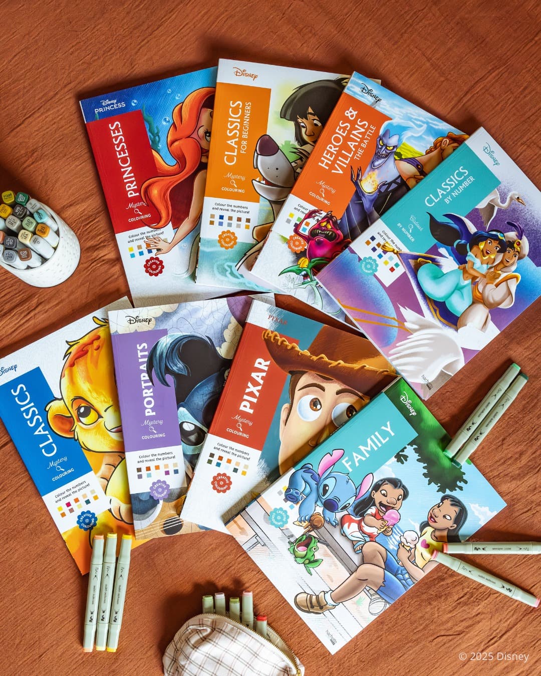 Disney and Pixar mystery coloring books collection