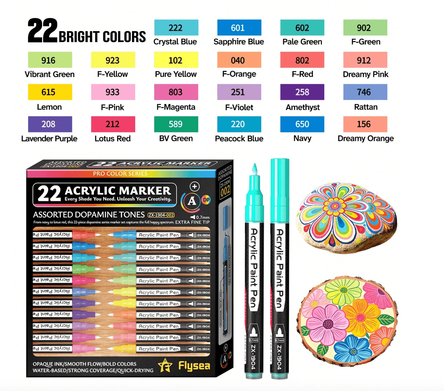 Fine tip Dopamine tones (22 colors)