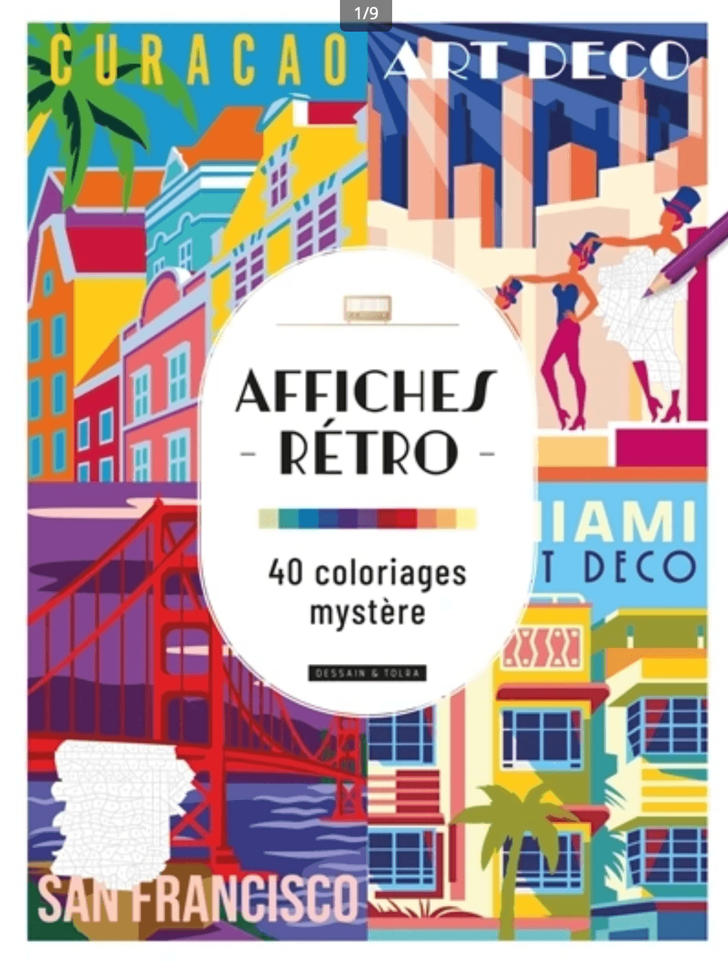 Retro Posters – 40 Mystery Coloring Pages