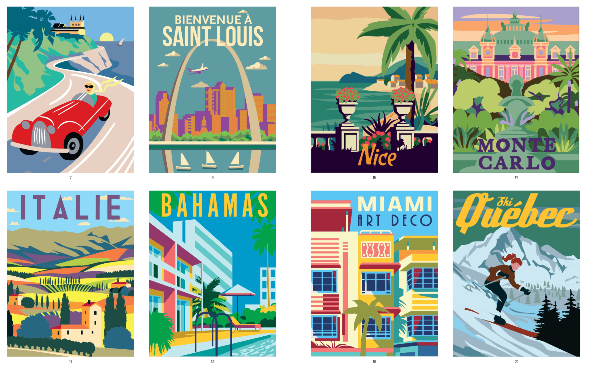 Retro Posters – 40 Mystery Coloring Pages
