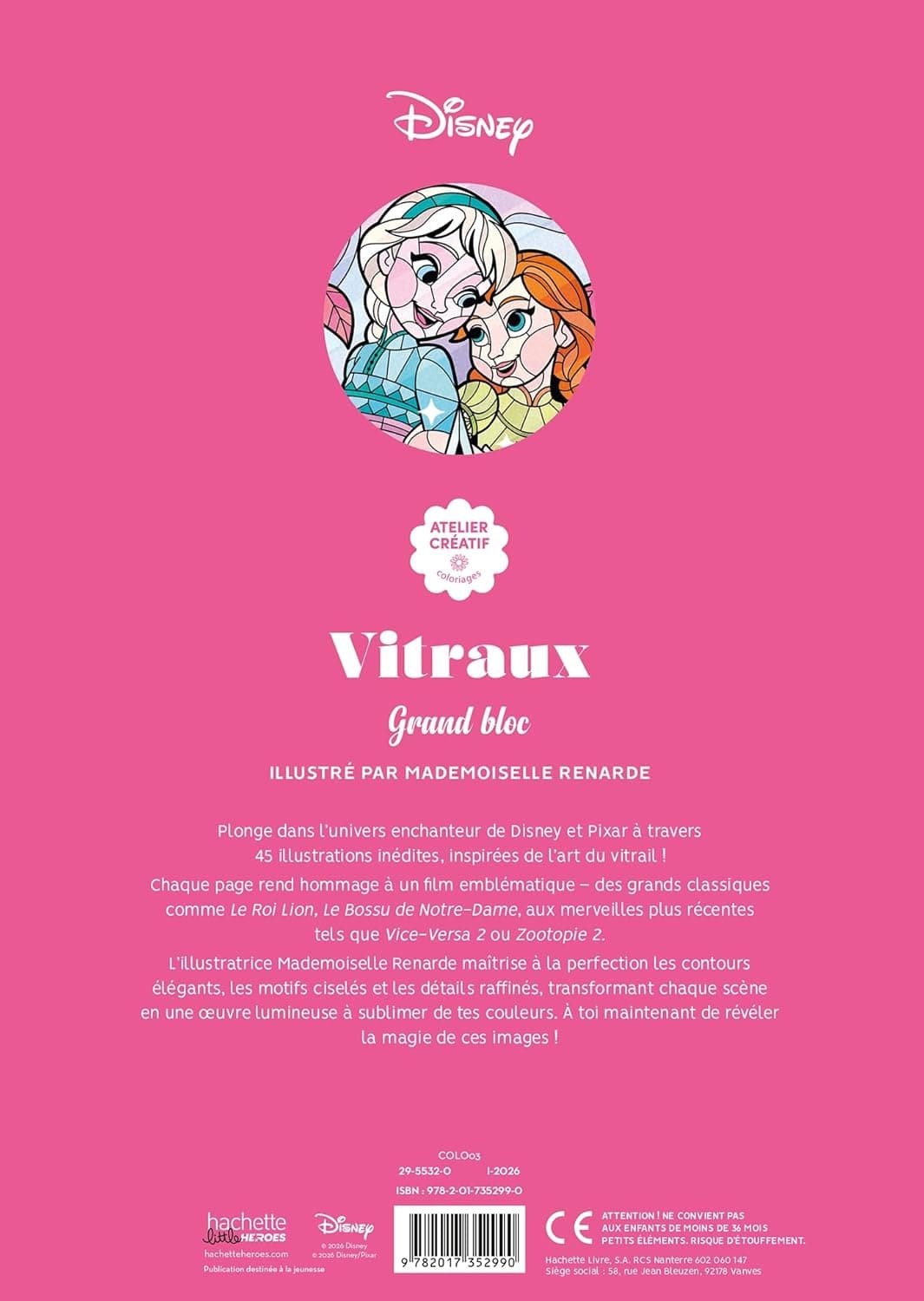 Grand bloc Disney : Vitraux