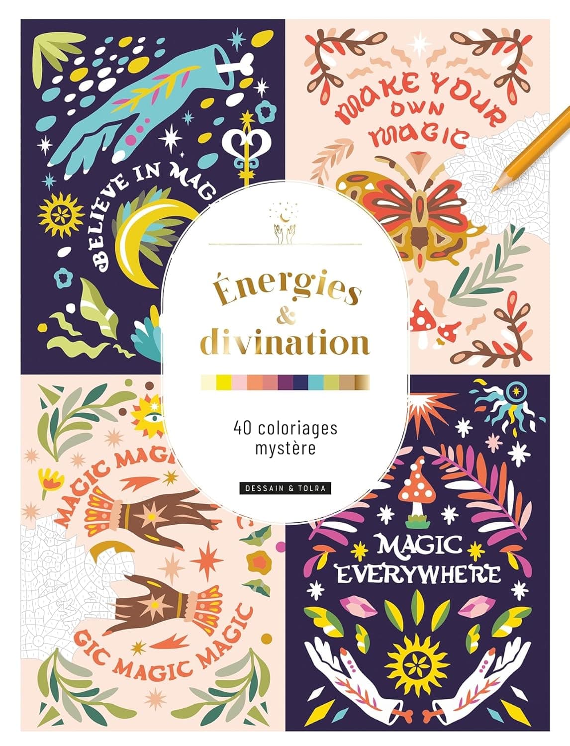 Energies & Divination -40 coloriages mystère