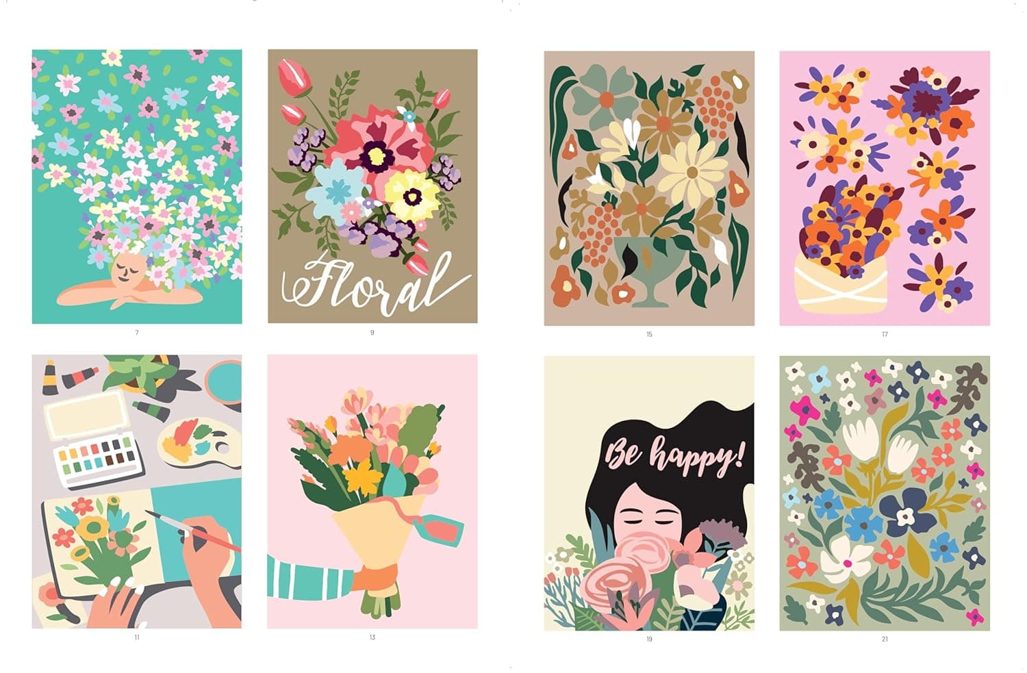 Flowers and Bouquets : 40 Mystery Colorings
