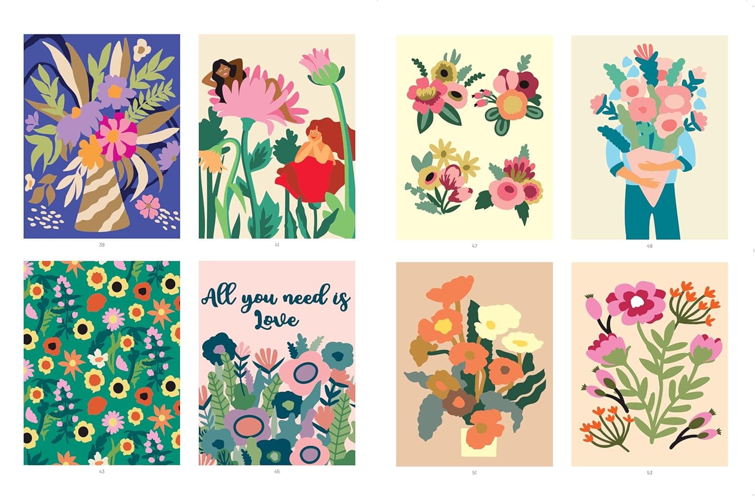 Flowers and Bouquets : 40 Mystery Colorings
