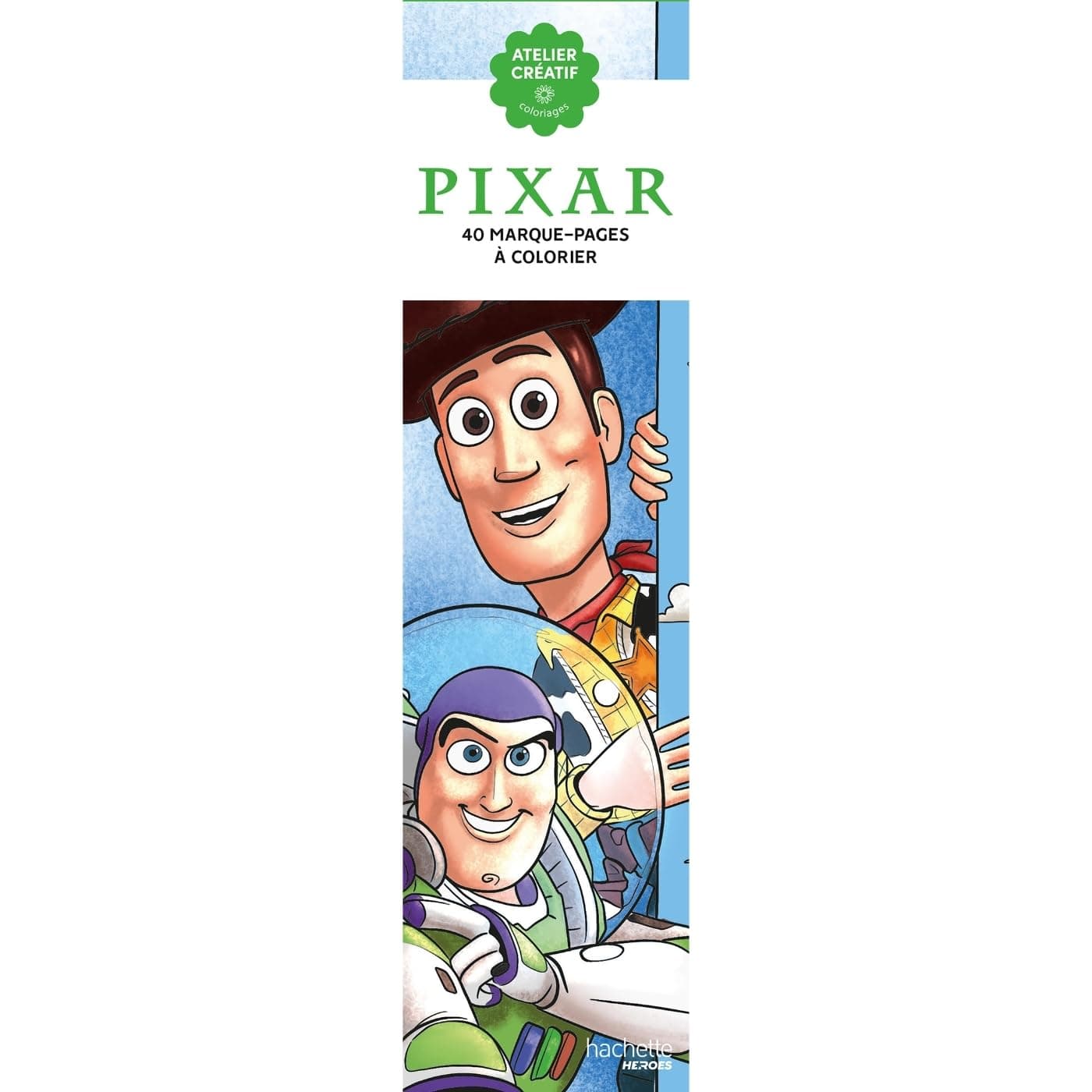 Pixar: 40 Bookmarks to Color