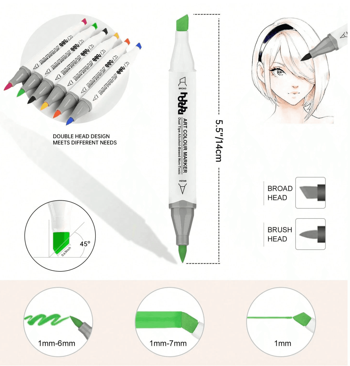 hohuhu Alcohol markers 60 colors