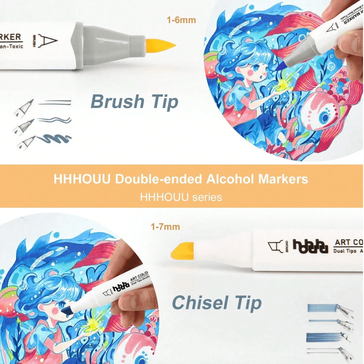 hohuhu Alcohol markers 60 colors