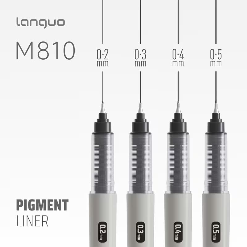 Languo Black Outiline Pens (4 pcs)