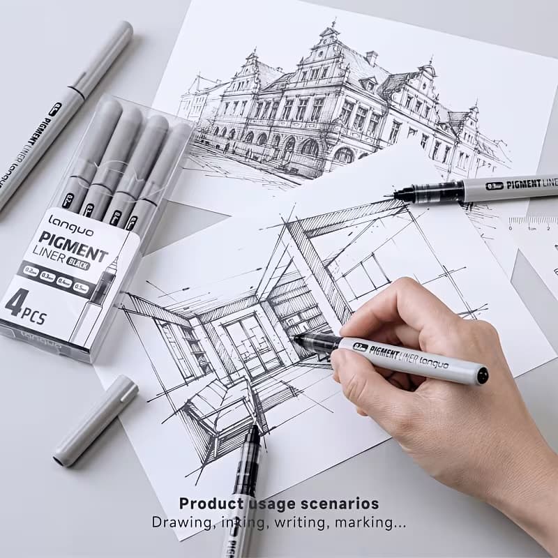 Languo Black Outiline Pens (4 pcs)
