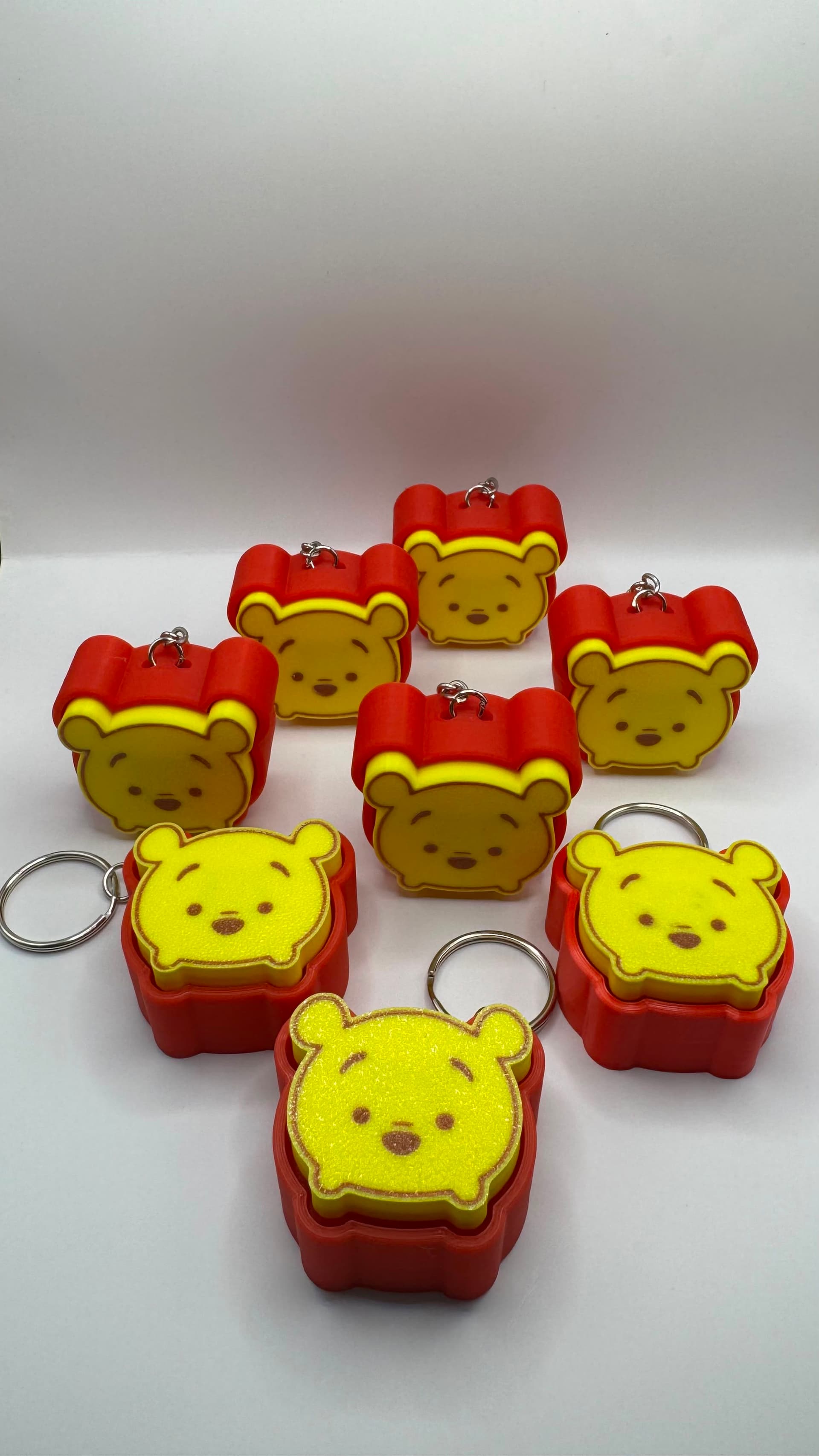Pooh fidget clicker keychain