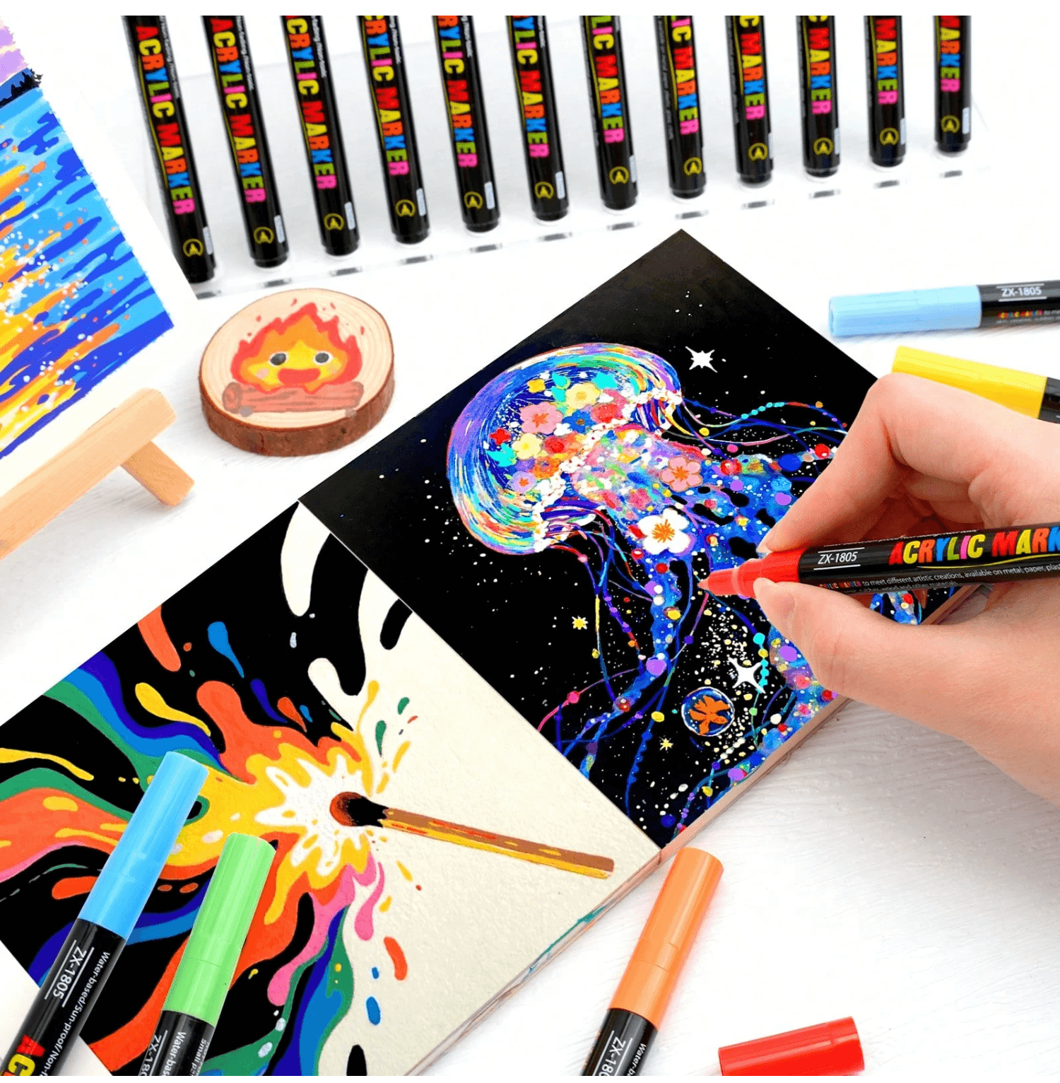 fine tip acrylic markers (72 colors)