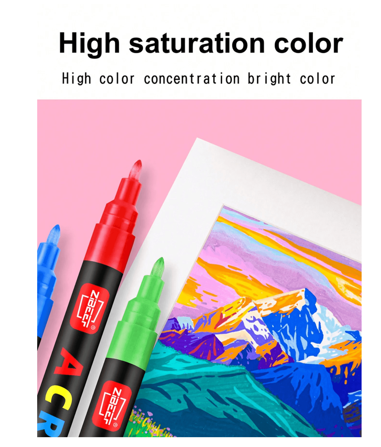 Zibeef fine tip acrylic markers (120 colors)