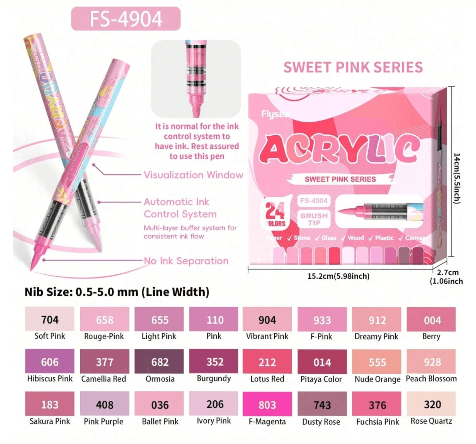 flysea pink tones (24 colors)