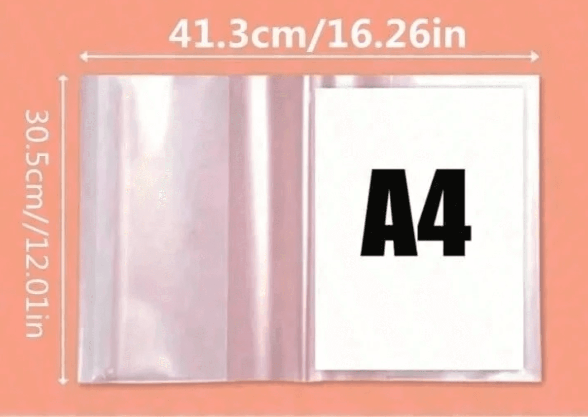 Plastic book cover A4 size (1 pcs)