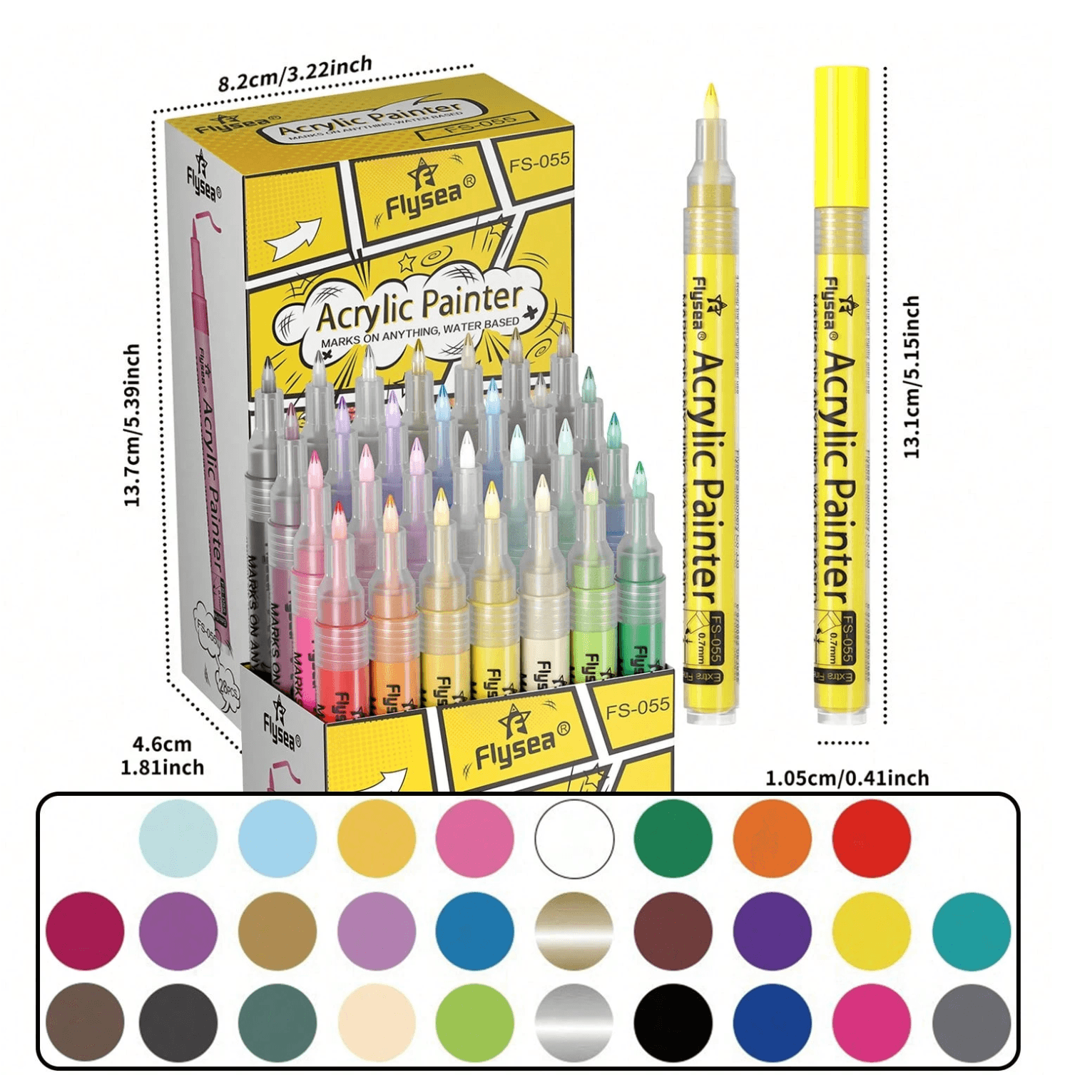 Flysea fine tip (28 colors)