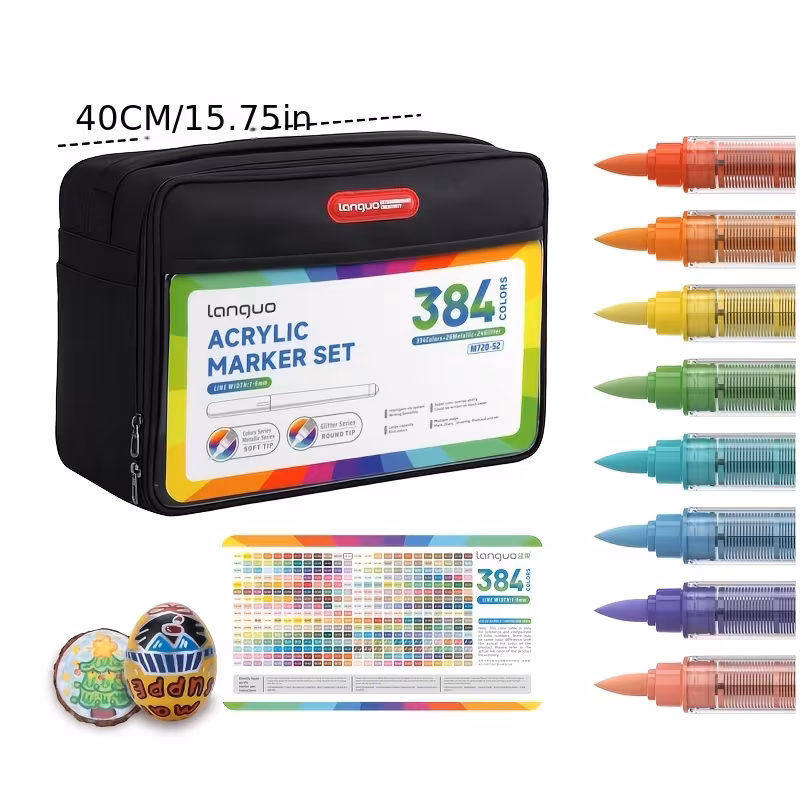Languo 384 Acrylic markers white bag