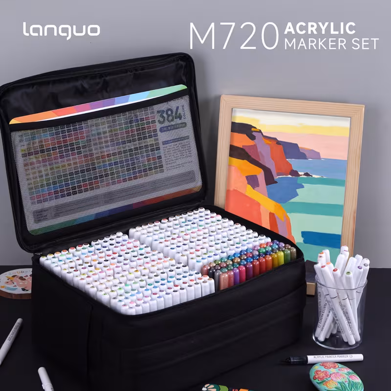 Languo 384 Acrylic markers white bag