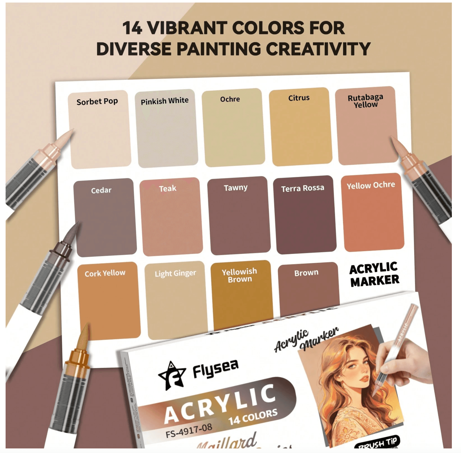 Flysea Brown series (14 colors)