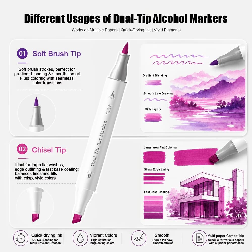 Fox feel alcohol markers (120 colors)