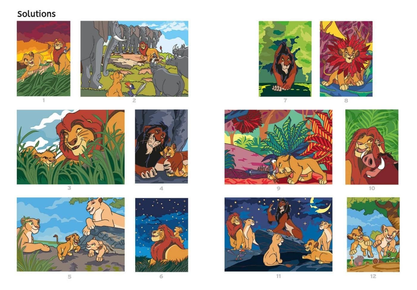 Coloriages Mystères - Le Roi Lion (The Lion King)