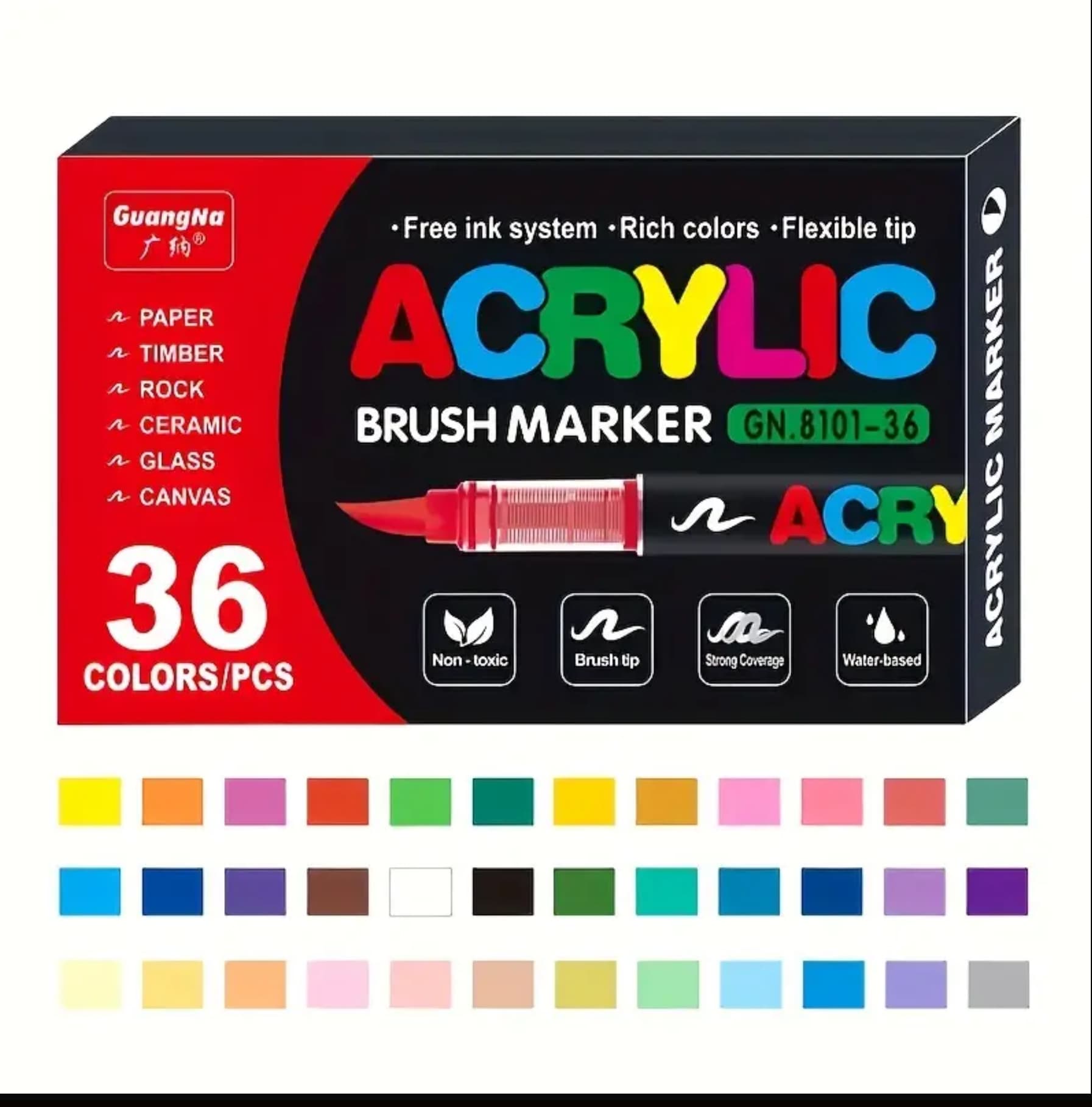 GuangNa acrylic markers (36 colors)