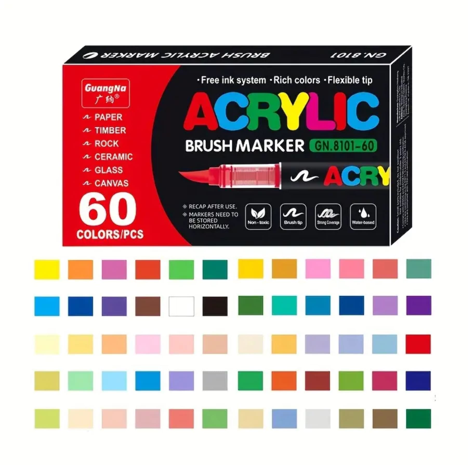 GuangNa acrylic markers (60 colors)