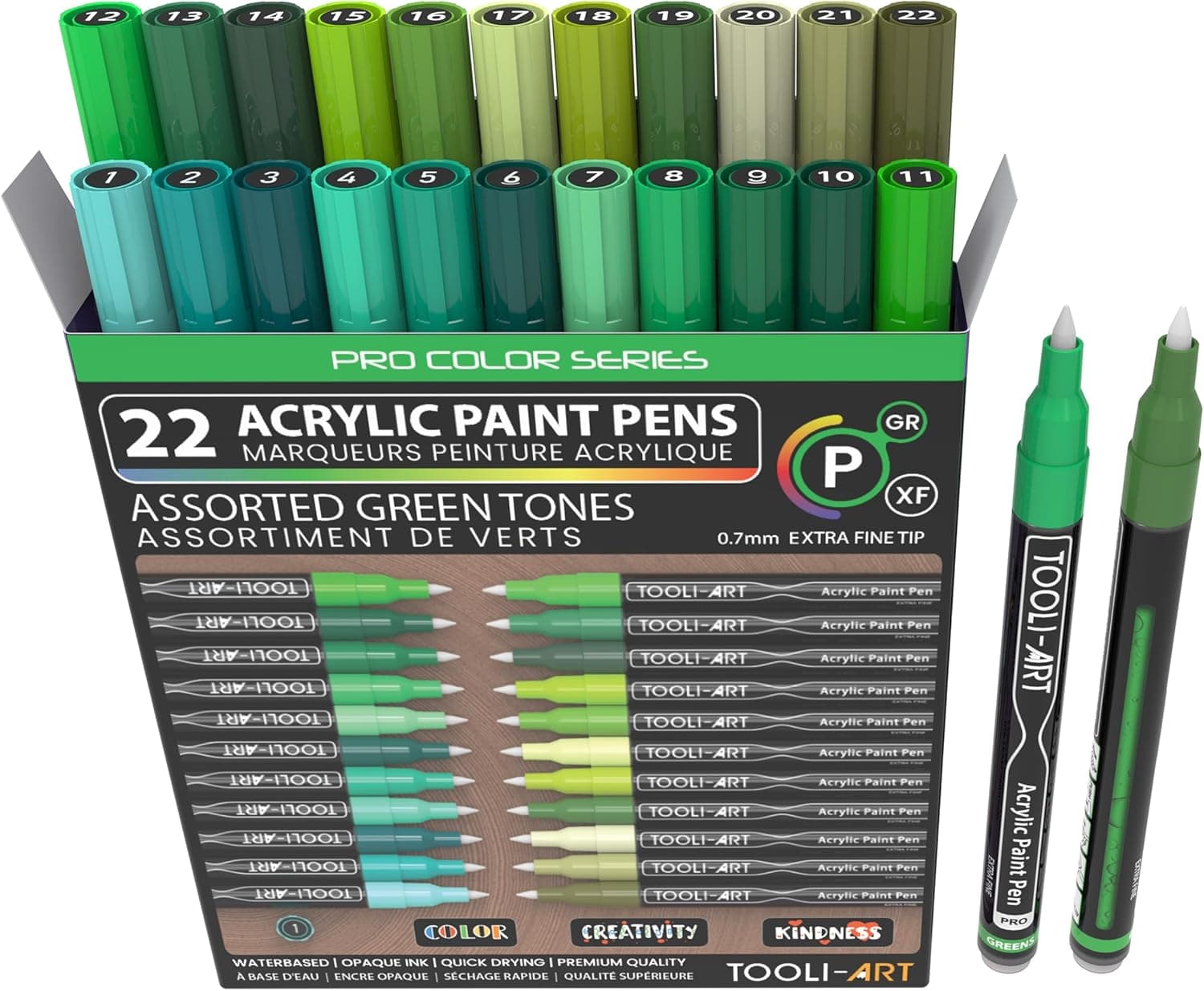 Tooli ART 22 Green Tones (Extra fine tip 0.7mm)
