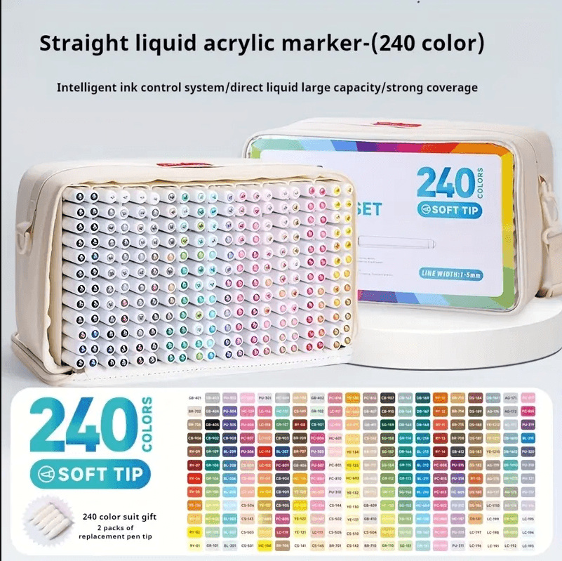 languo 240 Acrylic markers white bag