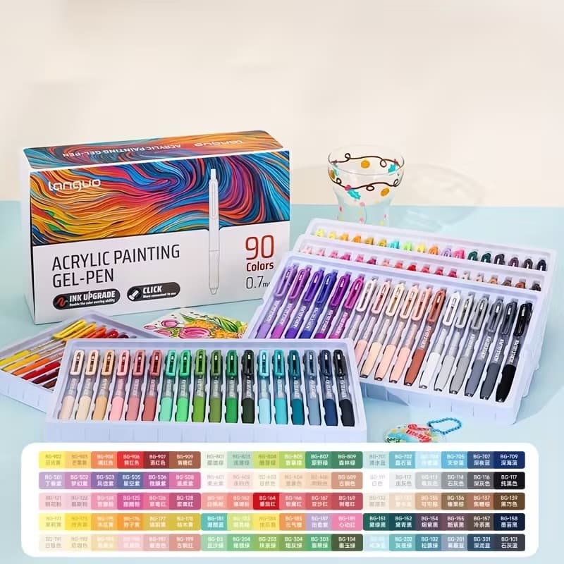 Acrylic painting gel pen (90 Pcs) Box