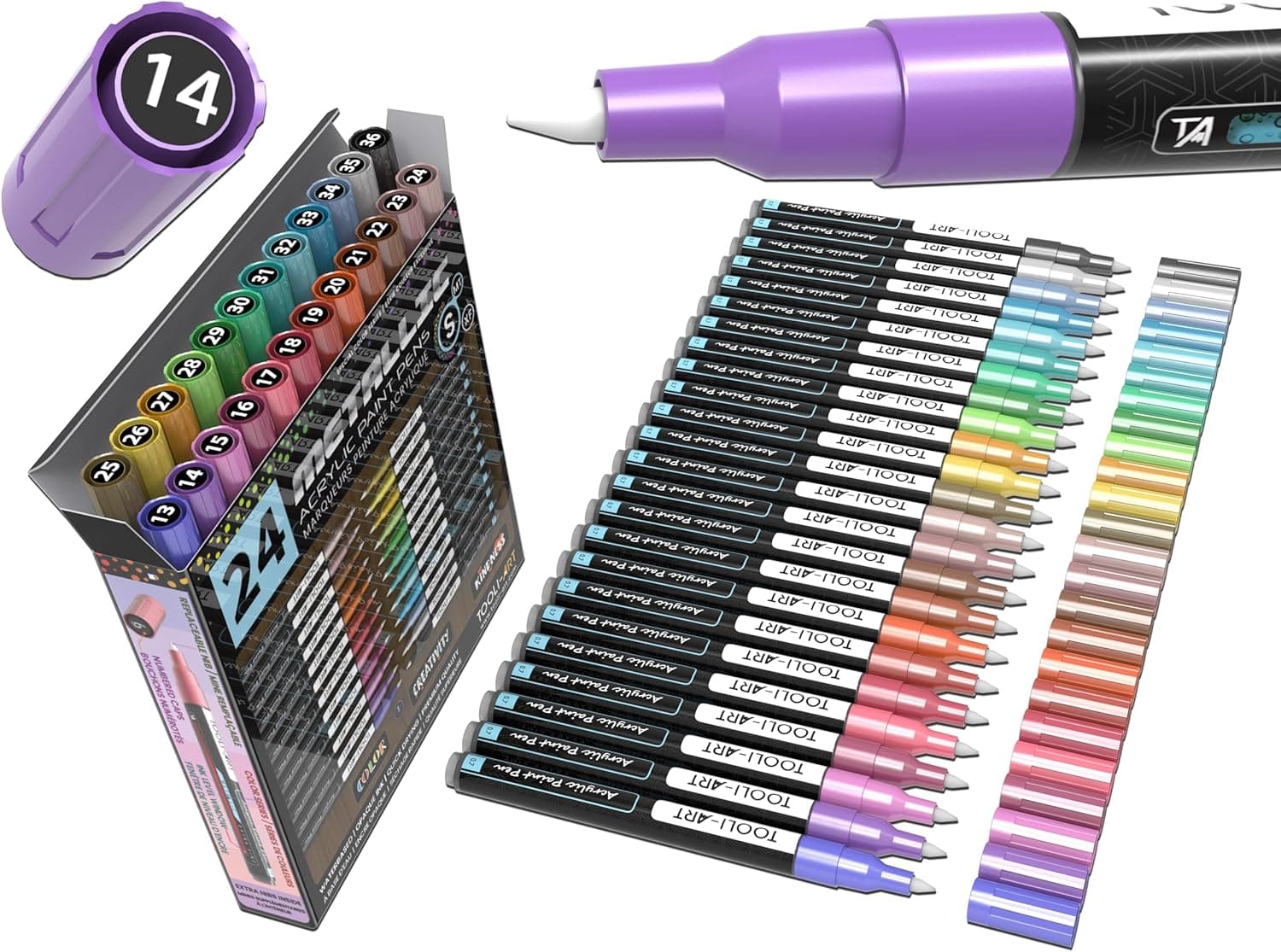 Tooli ART 22 metallic colors (Extra fine tip 0.7mm)