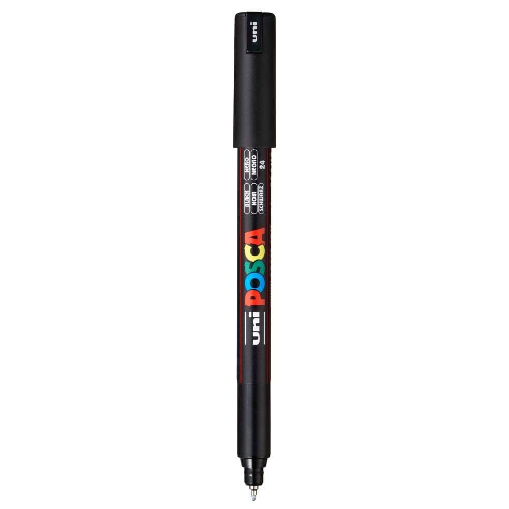 Uni Posca 1MR Markers Black Ink (extra fine tip)