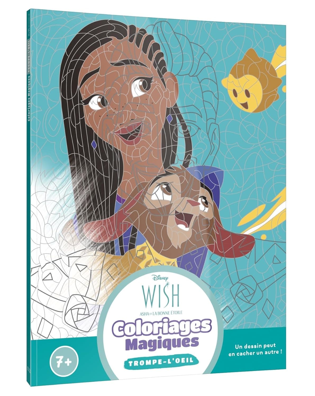 Wish, Asha et la bonne étoile: Coloriages Magiques -Trompe-l'oeil