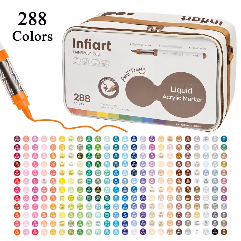 Infiart acrylic markers (288 colors) Bag