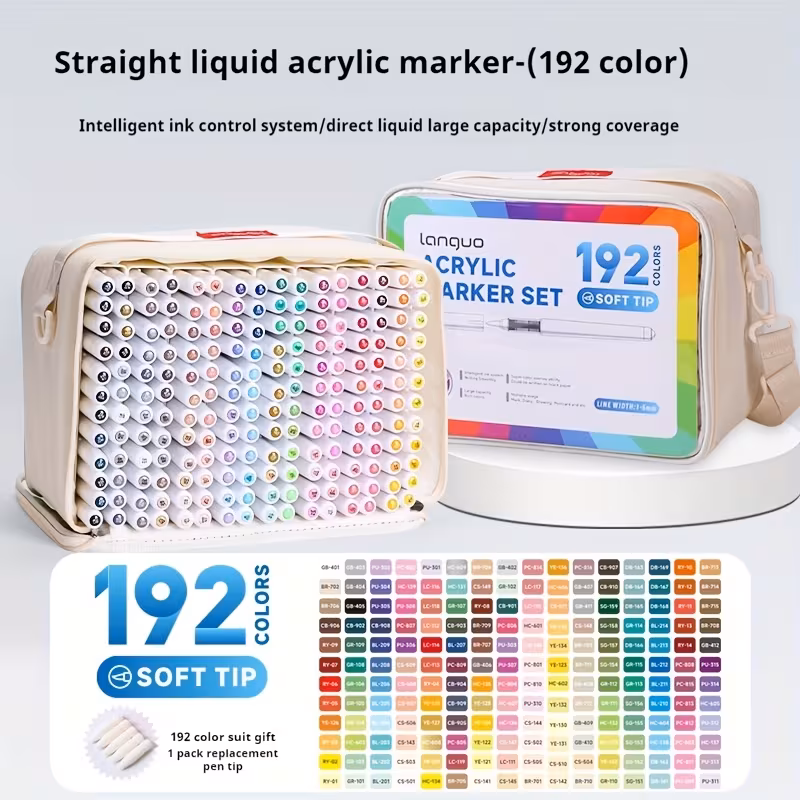 languo 192 Acrylic markers white bag