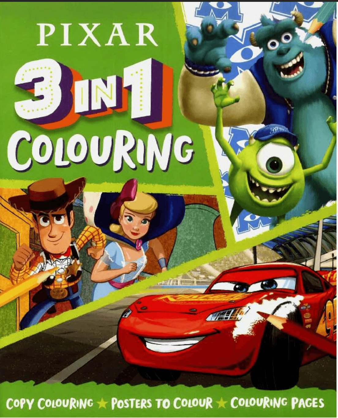 PIXAR 3 IN 1 Coloring books