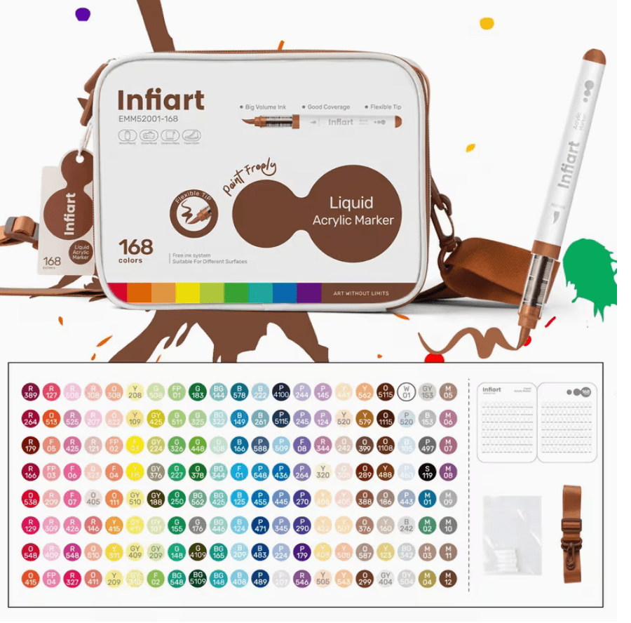 Infiart acrylic markers (168 colors) Bag