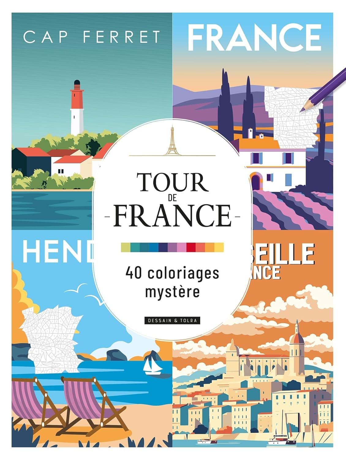 Tour de France - 40 Coloriages Mystère