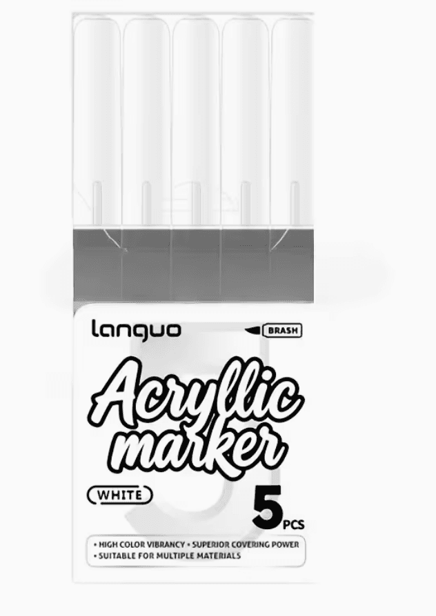 5pcs Languo White Acrylic Marker Pen
