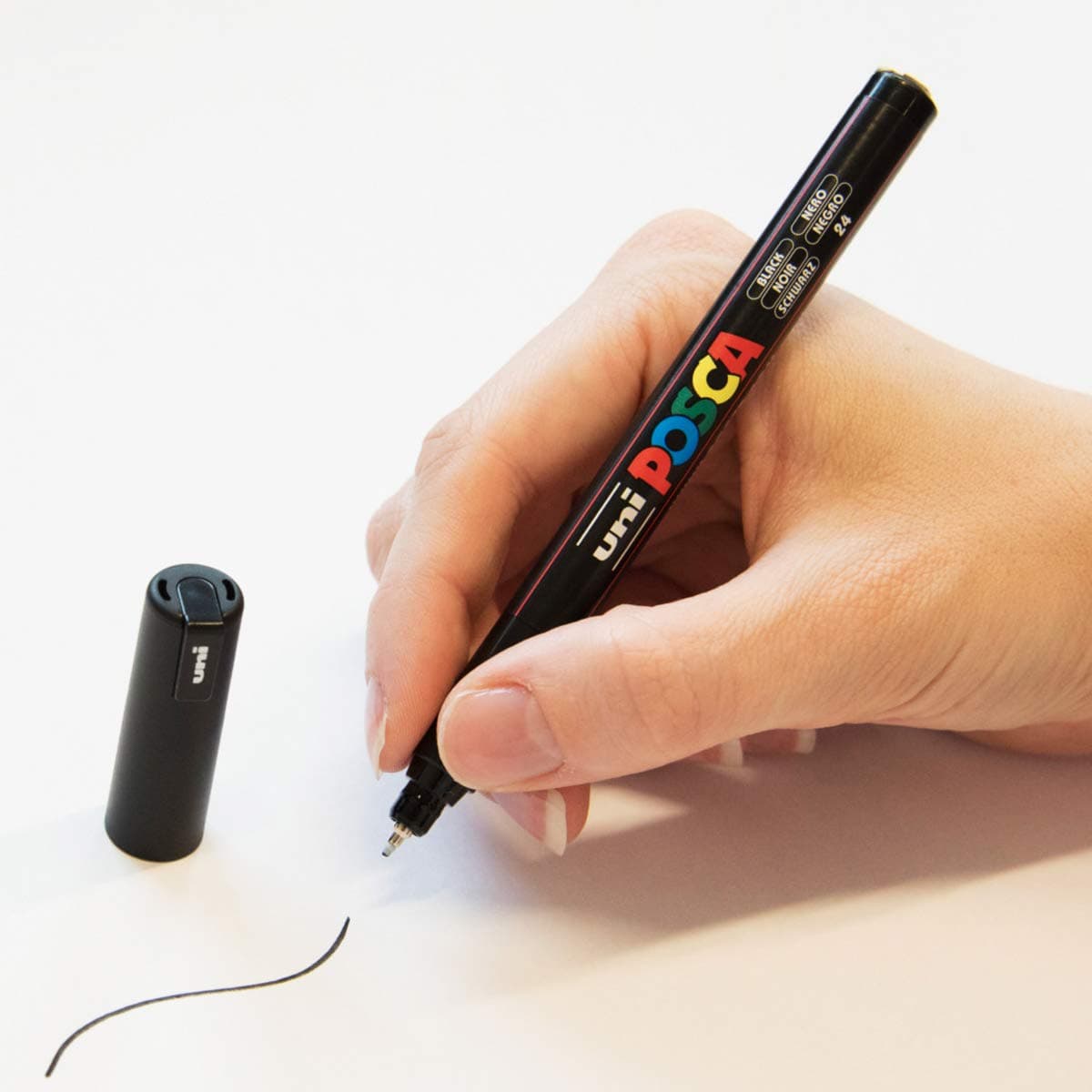 Uni Posca 1MR Markers Black Ink (extra fine tip)