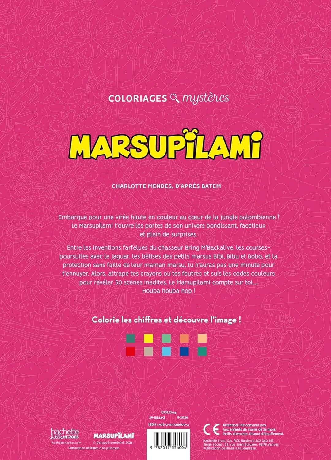 Coloriages mystères - Marsupilami