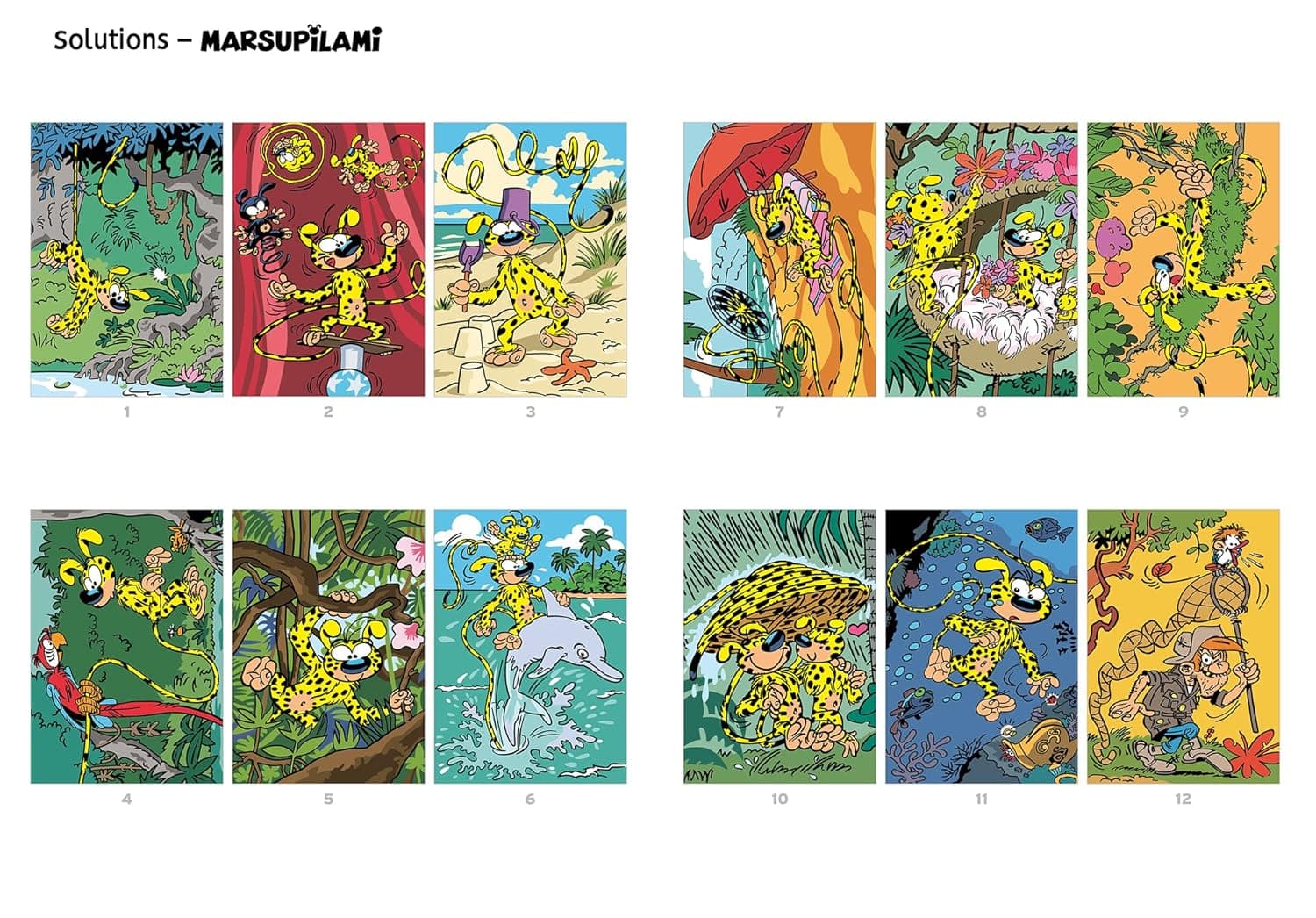 Coloriages mystères - Marsupilami