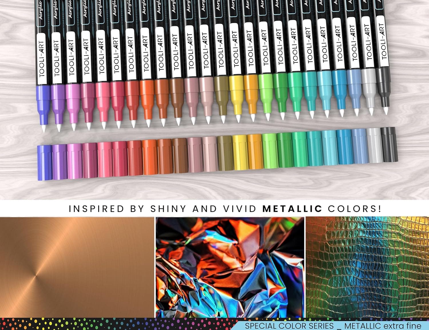 Tooli ART 22 metallic colors (Extra fine tip 0.7mm)