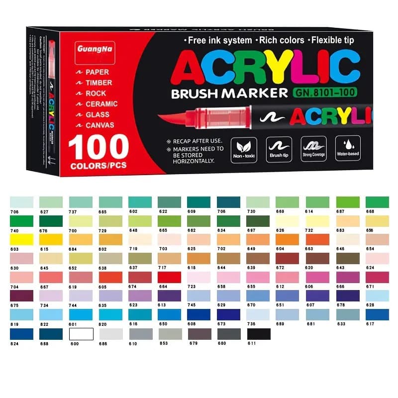 Guang Na acrylic markers (100 colors)