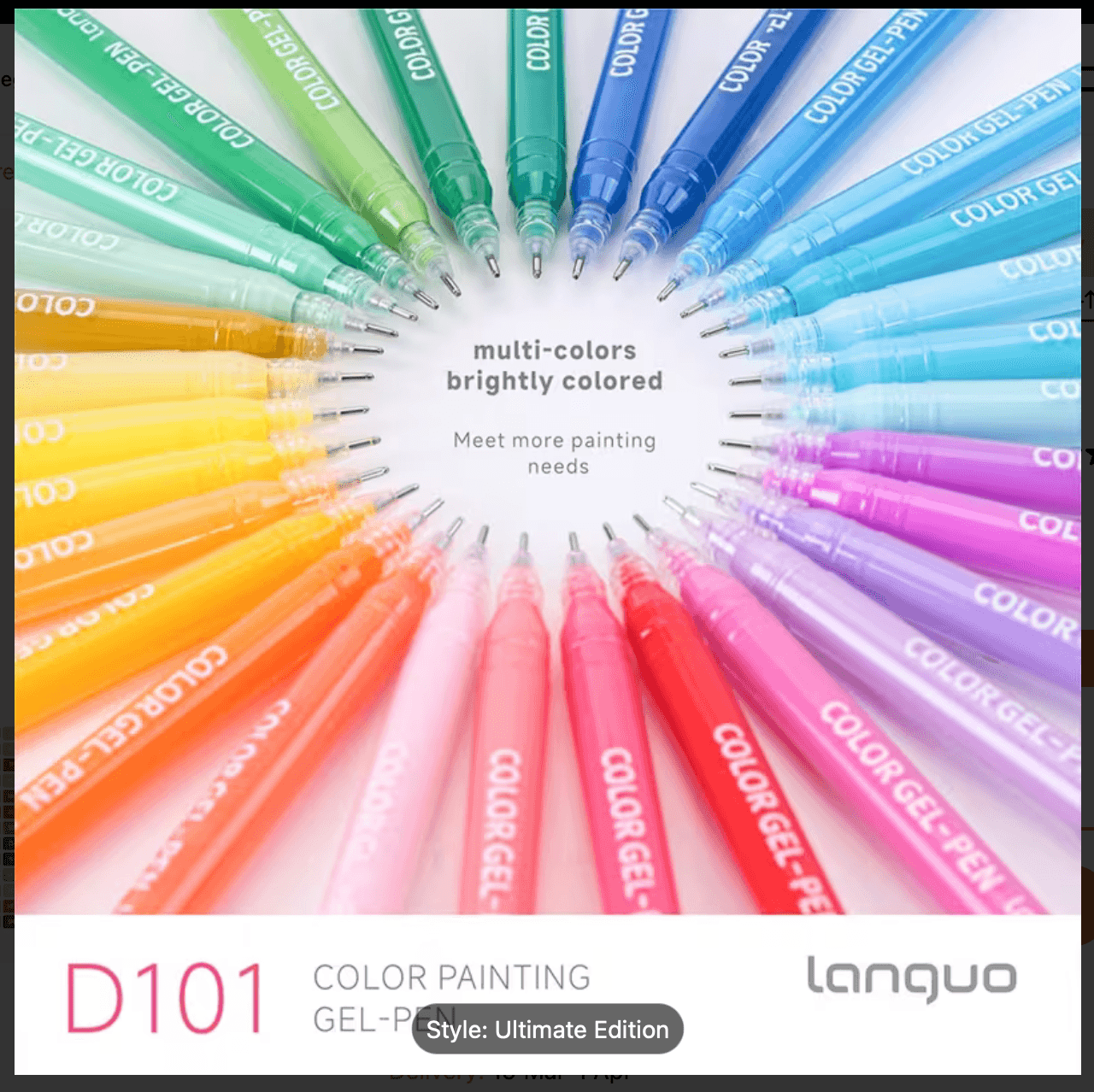 252 Count Art Gel Pens Set 0.6mm 234 Colors High-Capacity Markers