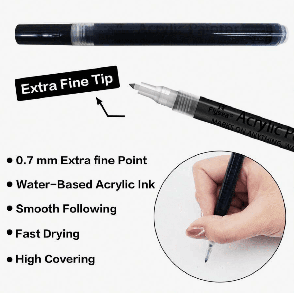 Fine tip acrylic paint pens (1 pcs)
