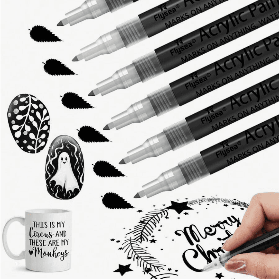 Fine tip acrylic paint pens (1 pcs)