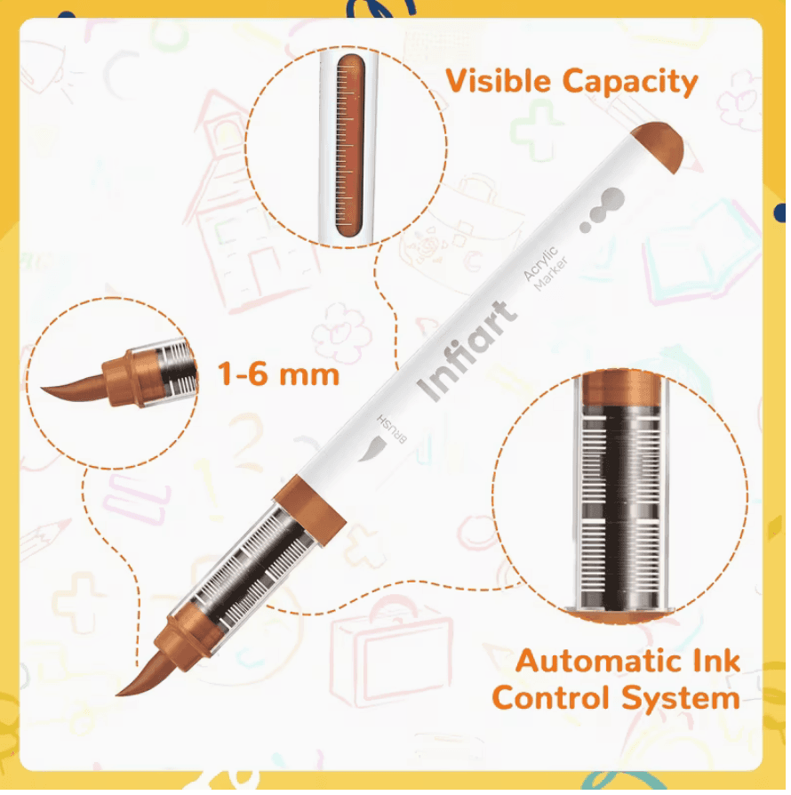 Infiart acrylic markers (168 colors) Bag