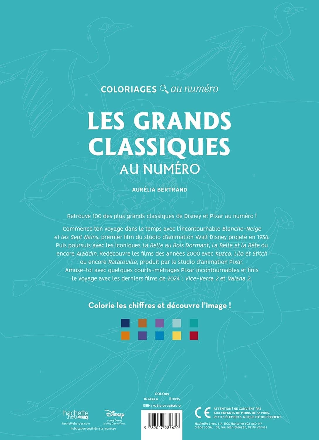 Coloriages au numéro Disney - Les Grands classiques