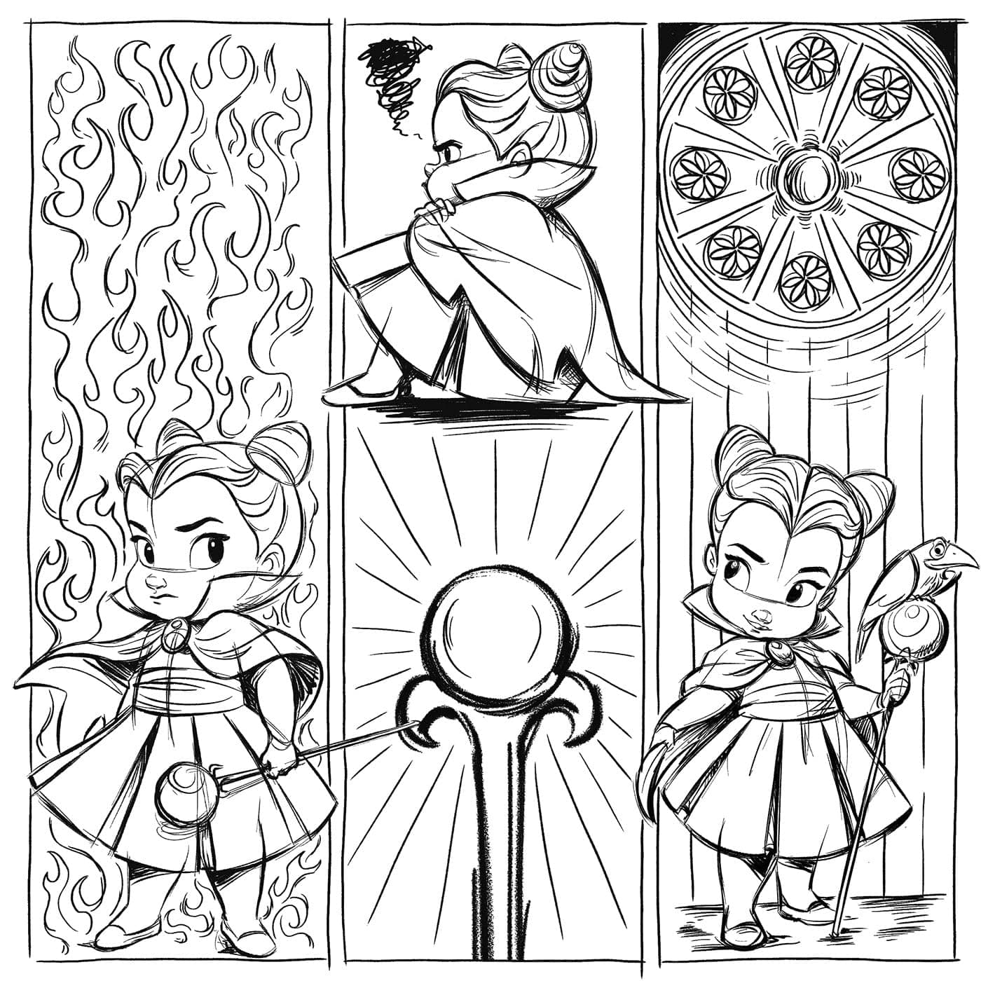 Petites poupées Disney: 45 coloriages