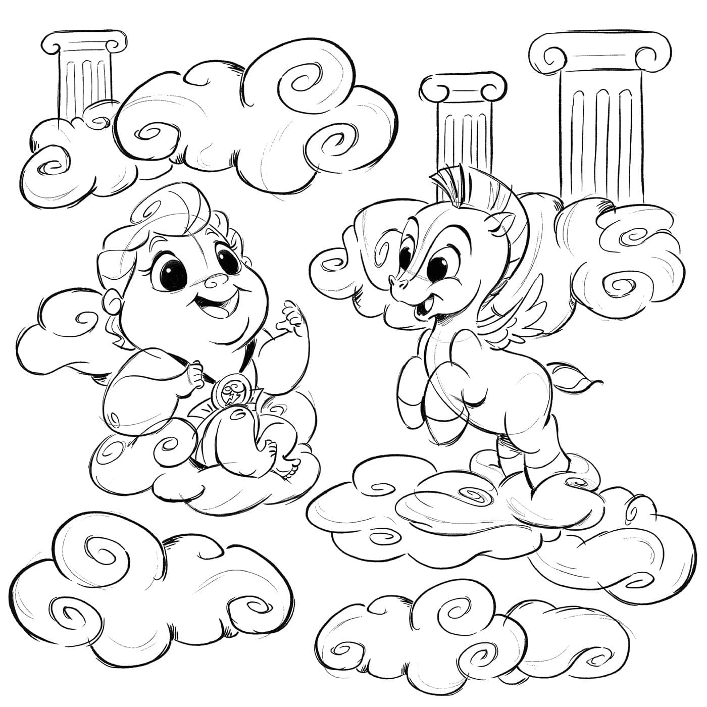Petites poupées Disney: 45 coloriages